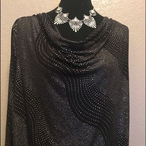 Dress Barn Black/Silver Blouse